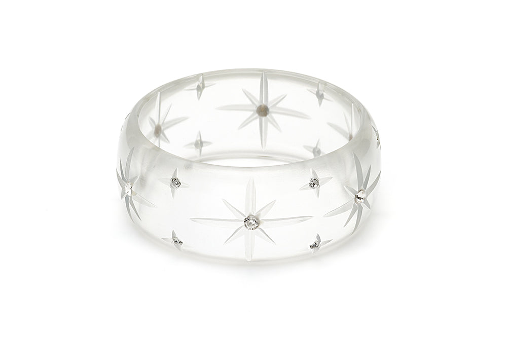 Extra Wide Clear Starburst Duchess Bangle