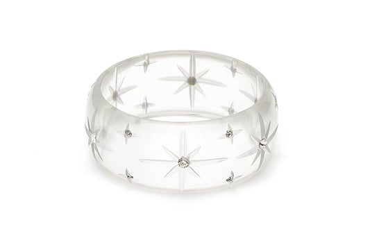Extra Wide Clear Starburst Duchess Bangle