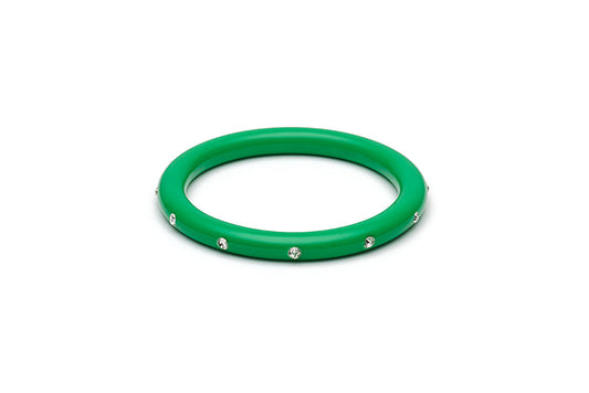 Narrow Green Diamante Maiden Bangle