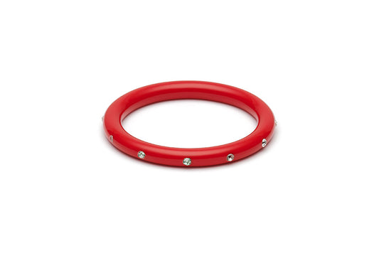 Narrow Red Diamante Duchess Bangle