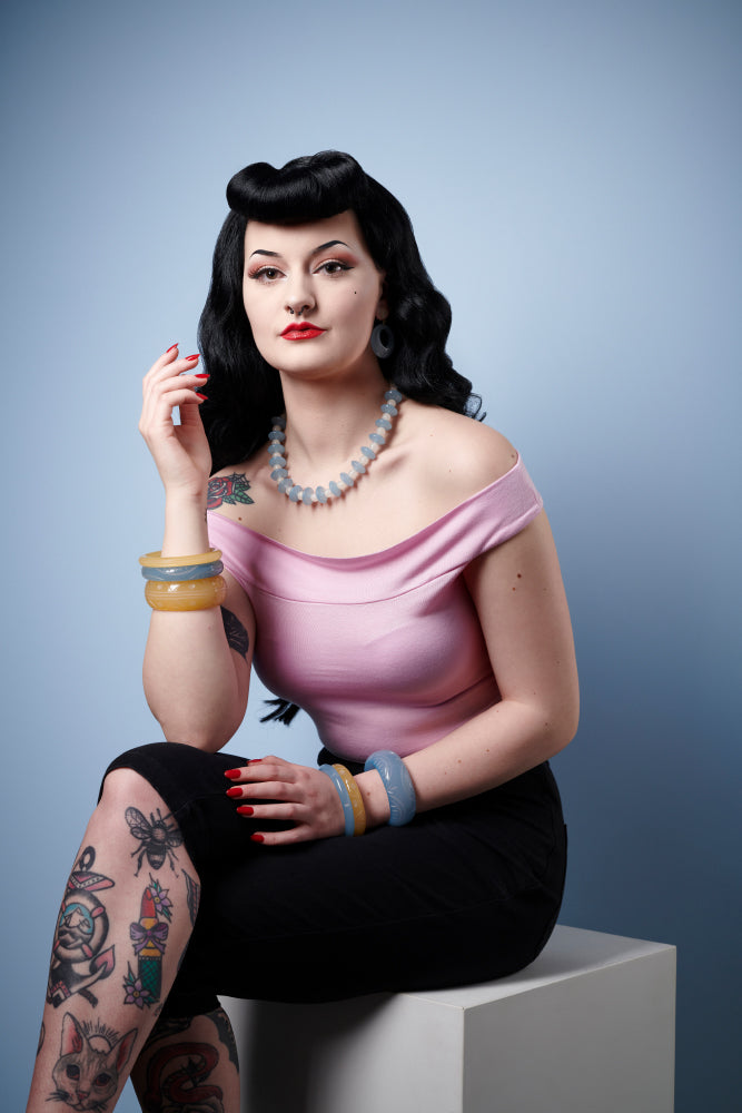 Narrow Sherbet Fakelite Duchess Bangle