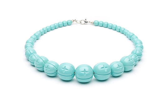 1940s style humanitea turquoise heavy carve beads