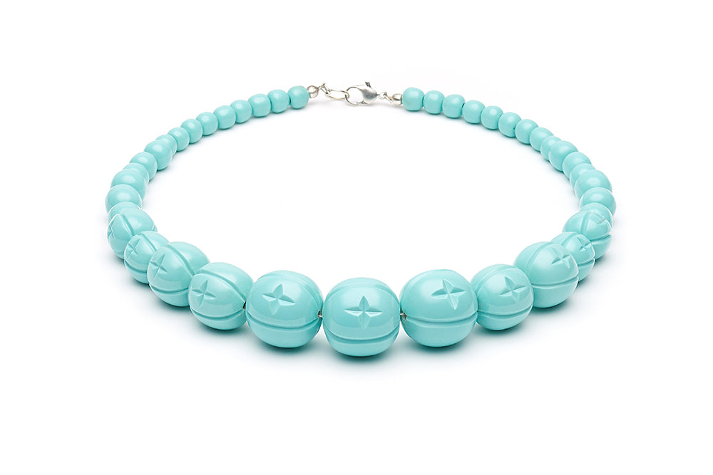 1940s style humanitea turquoise heavy carve beads