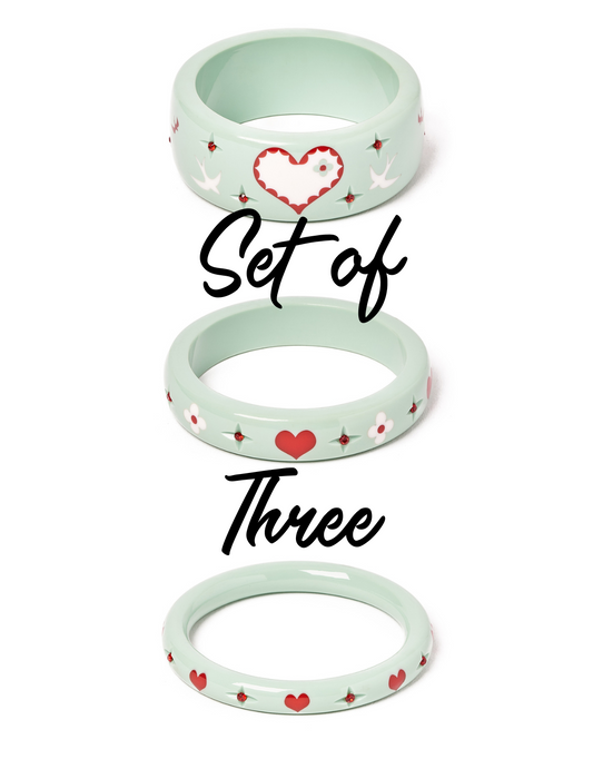 Love Bird Bangles Set of Three