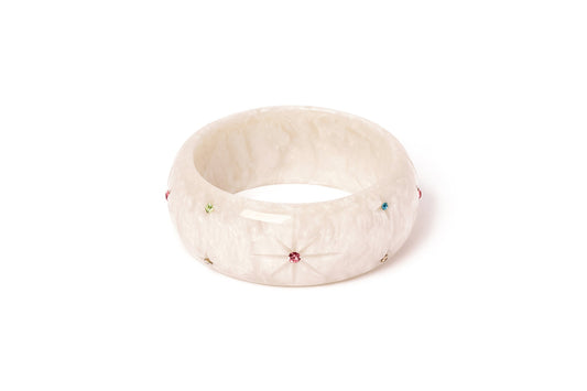 Wide Frosted Gems Bangle