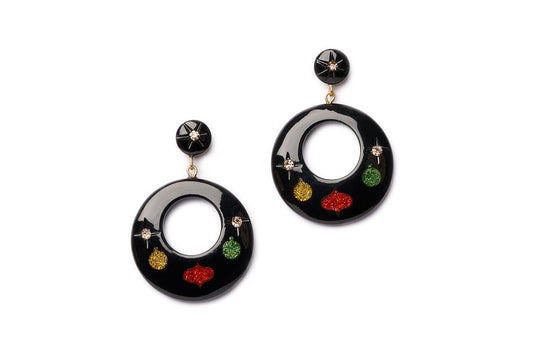 Black Baubles Earrings