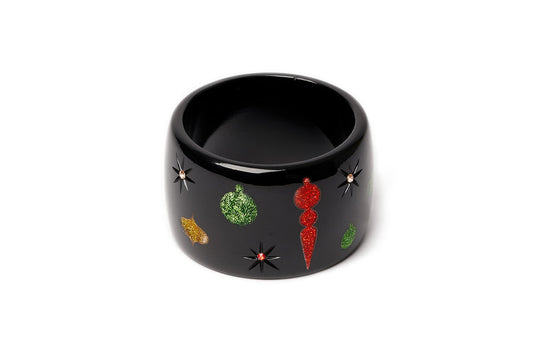 Extra Wide Black Baubles Maiden Bangle