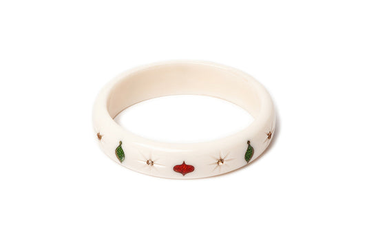 Midi White Baubles Duchess Bangle