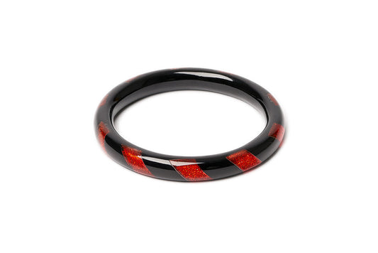 Narrow Red & Black Candy Cane Duchess Bangle