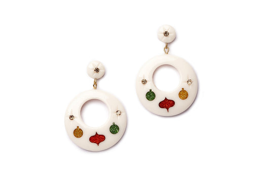 White Baubles Earrings