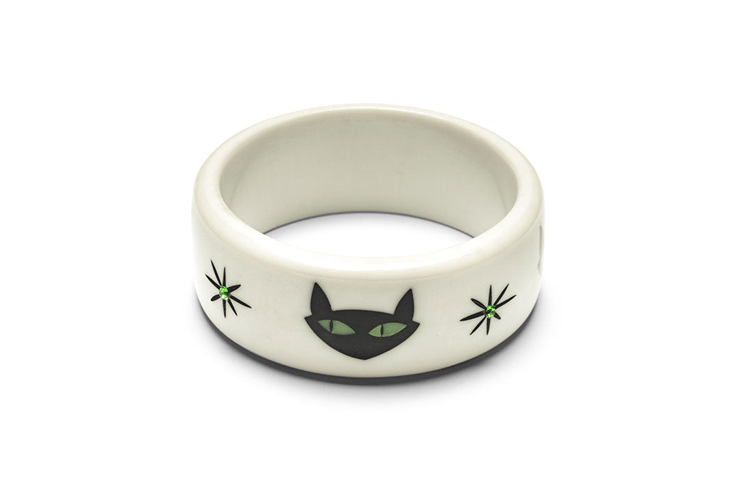 Wide Black Cat Bangle
