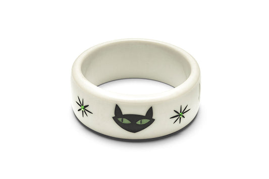 Wide Black Cat Bangle