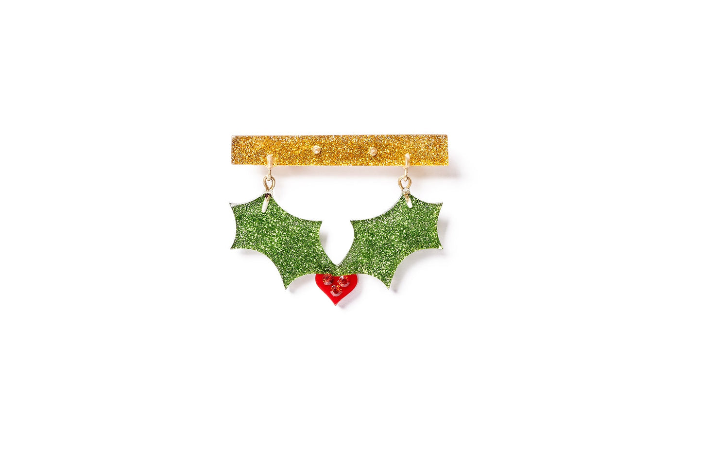 White, Red and Green Candy Stripe Earrings