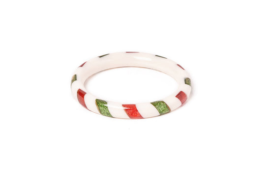 Narrow Holly Candy Stripe Bangle