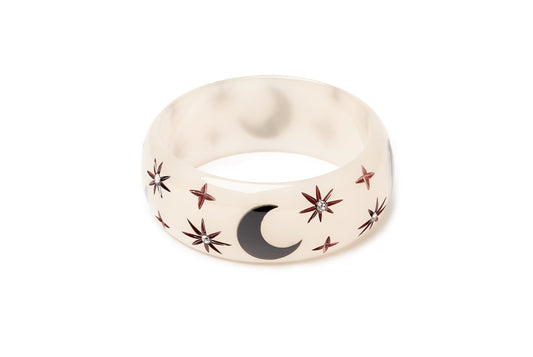Wide Spirit Moon Bangle