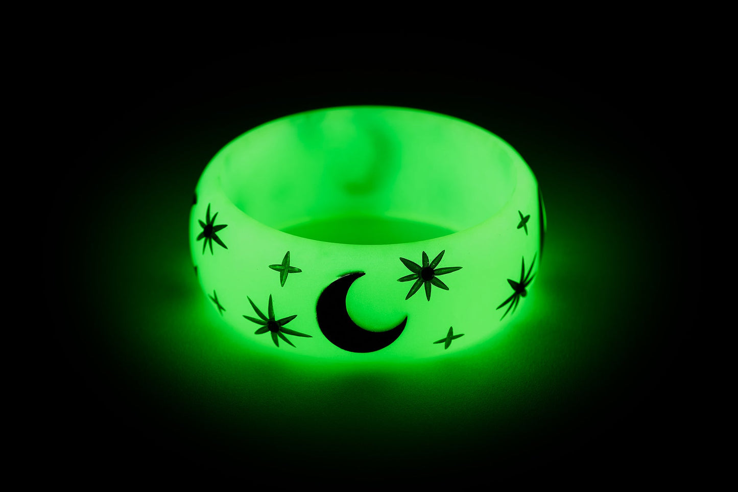 Wide Serpent Moon Bangle