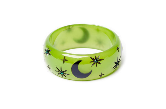 Wide Serpent Moon Bangle