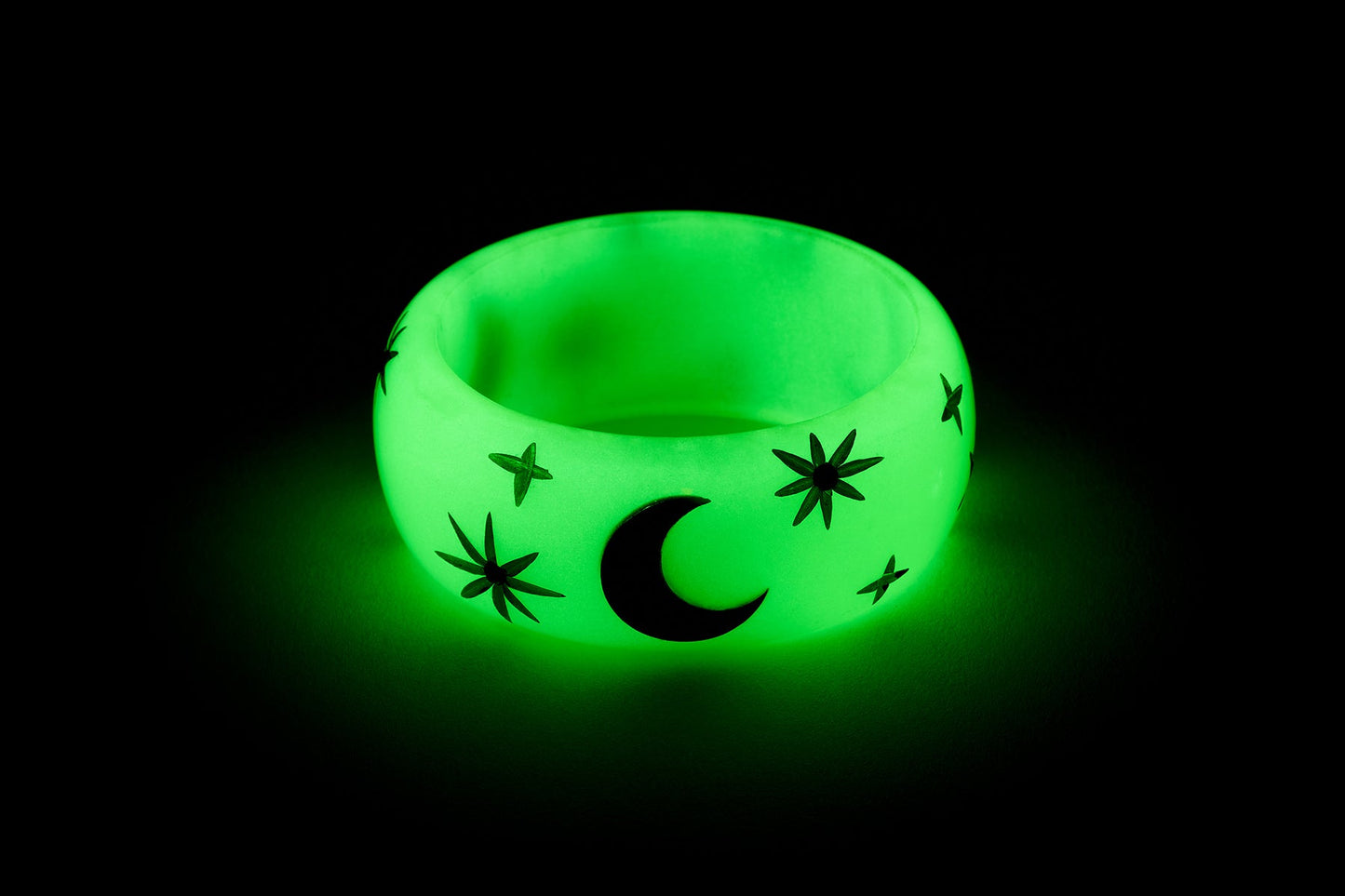 Wide Serpent Moon Maiden Bangle
