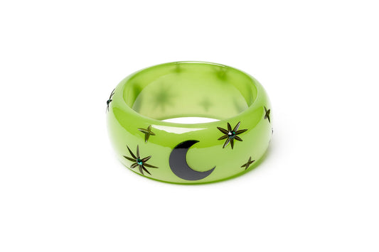 Wide Serpent Moon Maiden Bangle