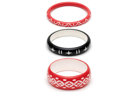 Lover and Hater Set of 3 Duchess Bangles