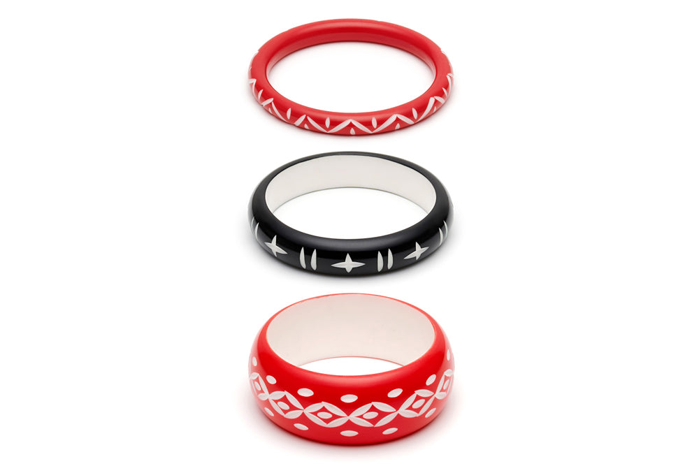 Lover and Hater Set of 3 Bangles