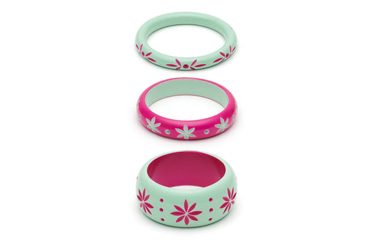 Parrot and Flamingo Set of 3 Maiden Bangles