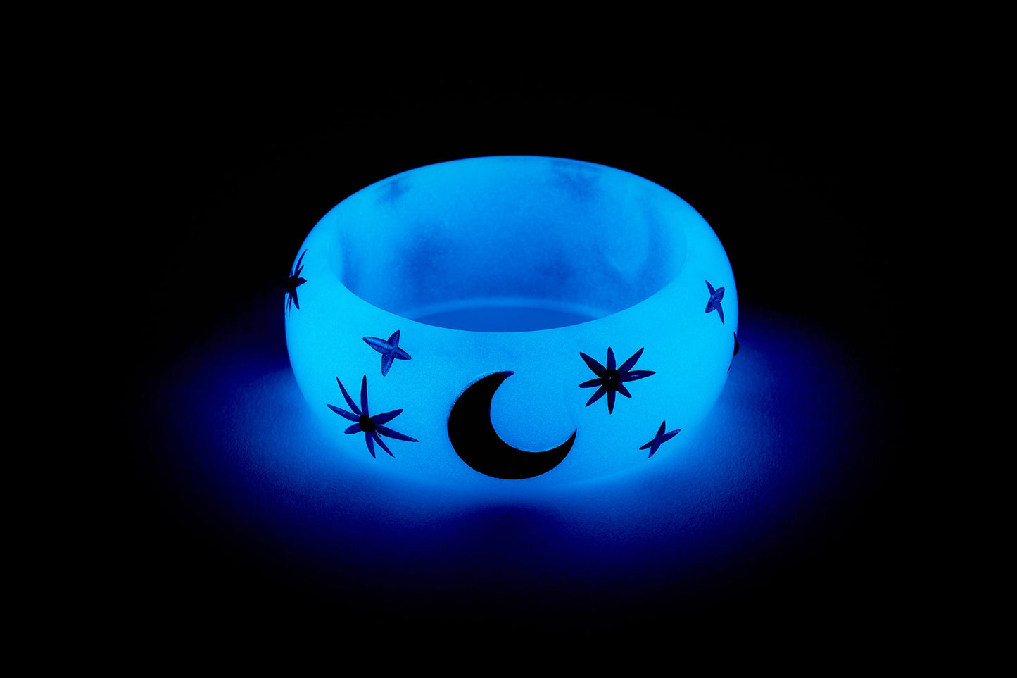 Wide Wolf Moon Maiden Bangle