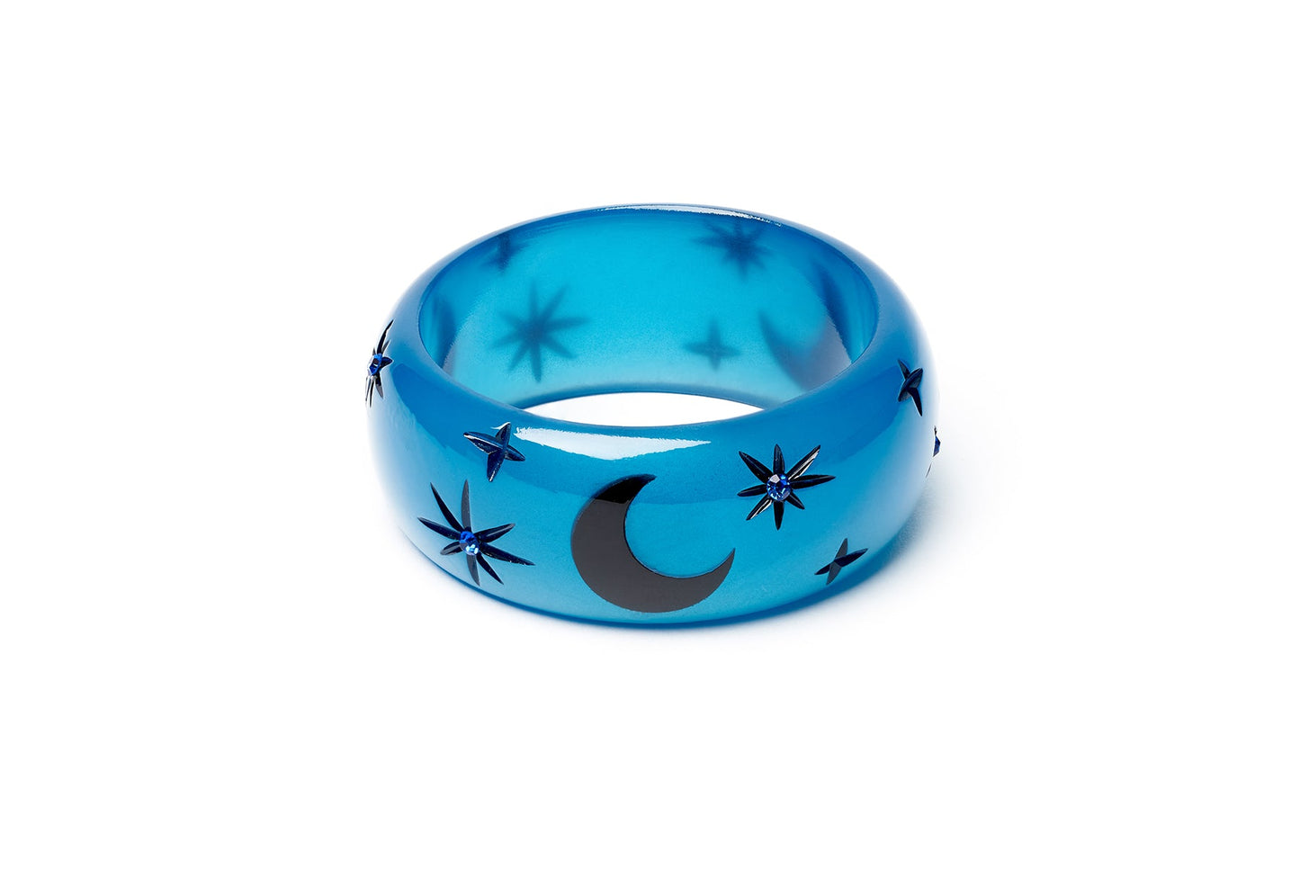 Wide Wolf Moon Maiden Bangle