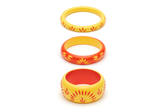 Sunrise and Sunset Set of 3 Maiden Bangles