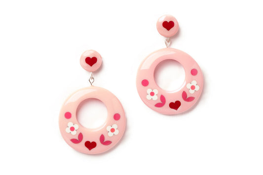 Darling Drop Hoop Earrings