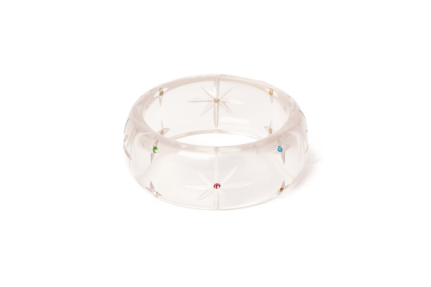 Wide Sparkling Gems Bangle