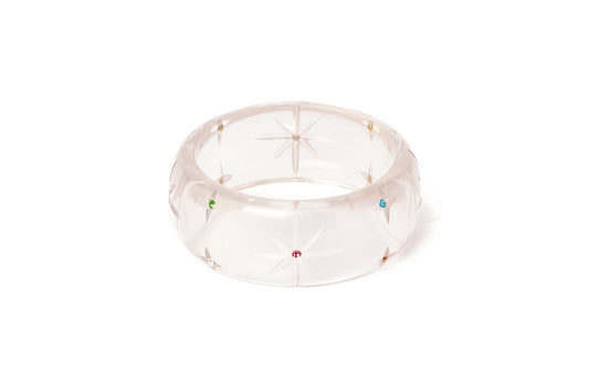 Wide Sparkling Gems Bangle