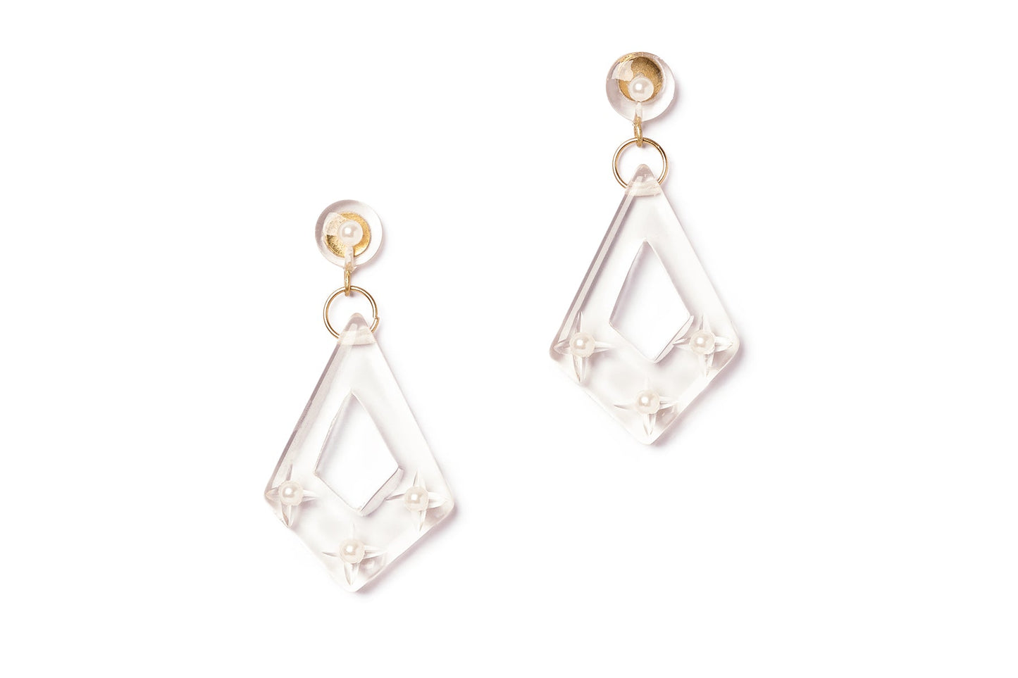 Narrow Sparkling Pearls Bangle