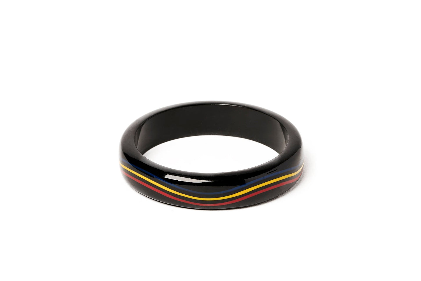 Narrow Maracas Bangle Black