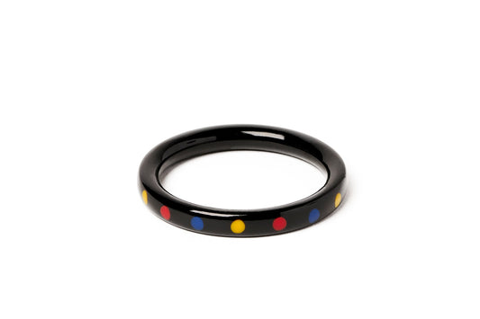 Narrow Maracas Bangle Black