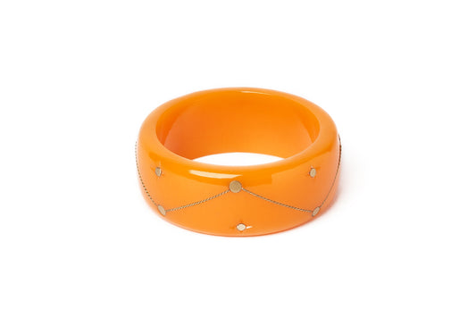 Wide Fiery Wire Bangle