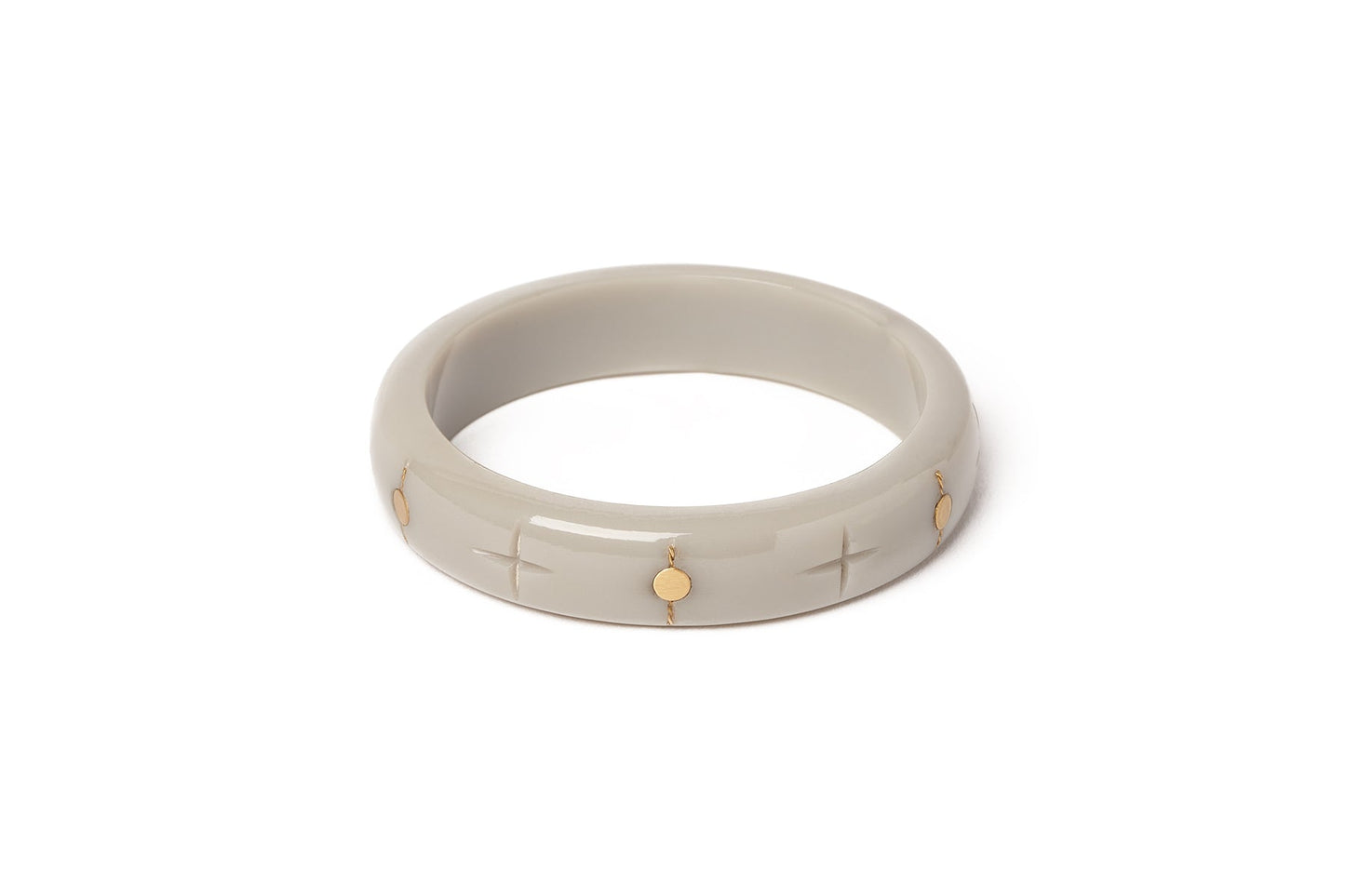 Wide Smoky Wire Bangle