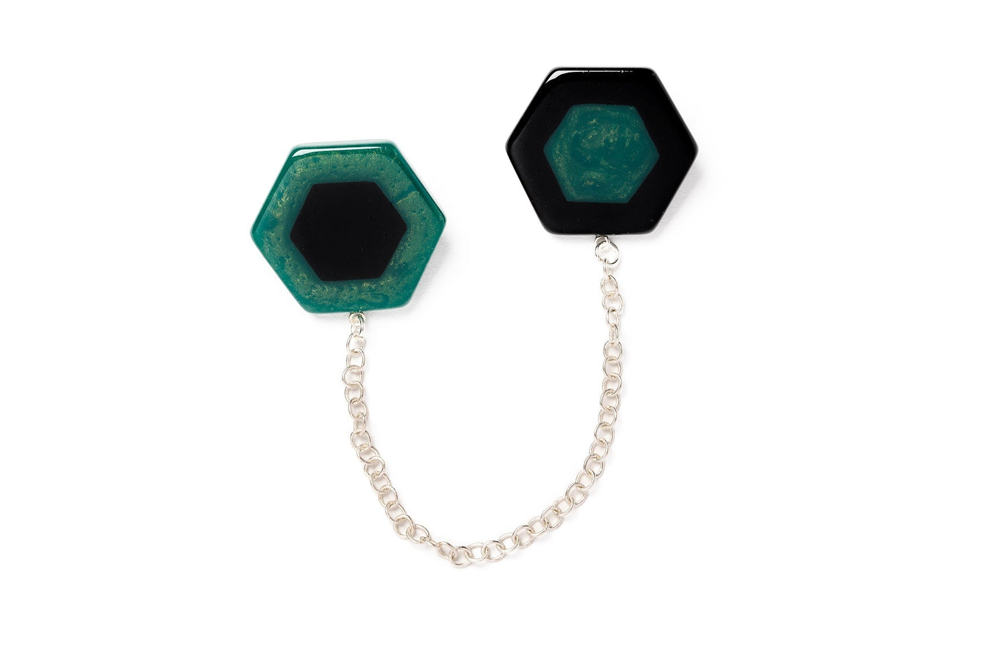 Jadeite Double Brooch
