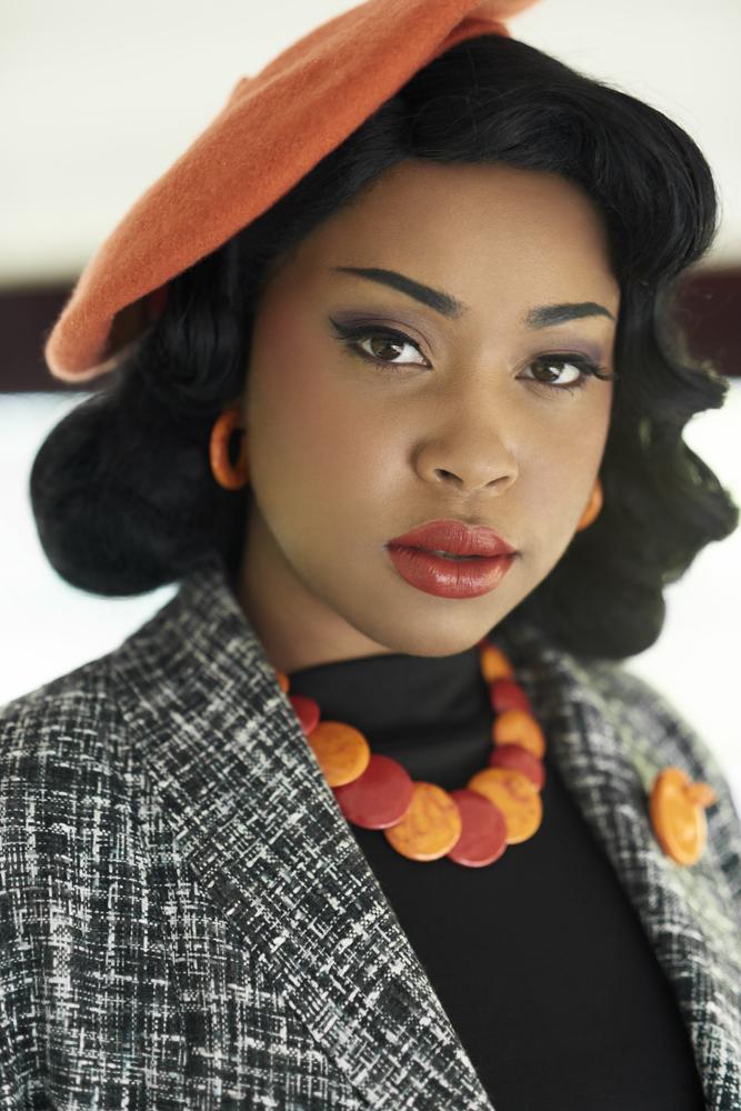 Blood Orange Fakelite Disc Necklace