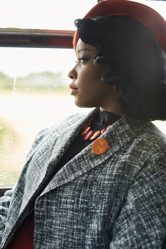Blood Orange Fakelite Brooch