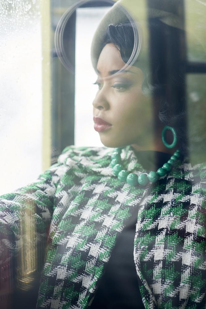Malachite Fakelite Hoop Earrings