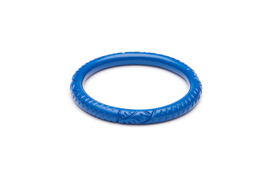 Narrow Kingfisher Blue Fakelite Bangle