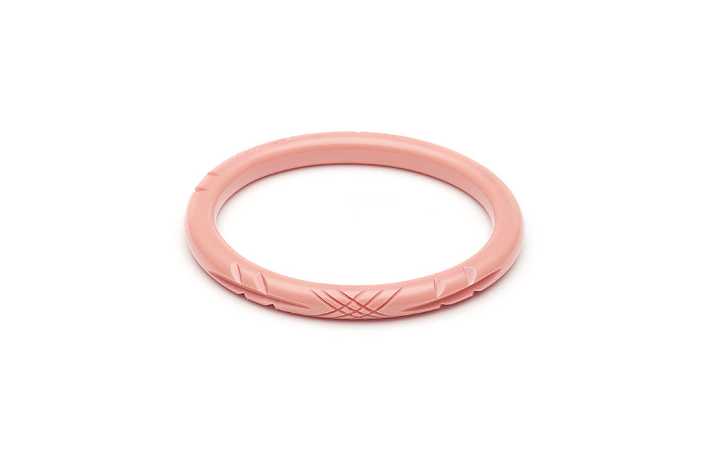 Narrow Pale Pink Fakelite Bangle