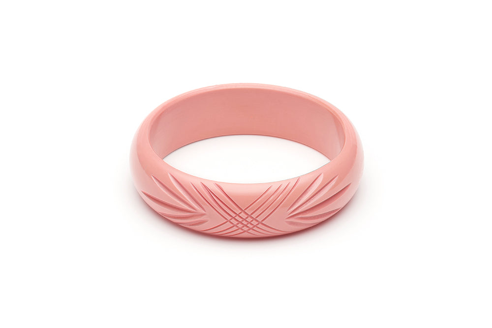 Wide Pale Pink Fakelite Bangle