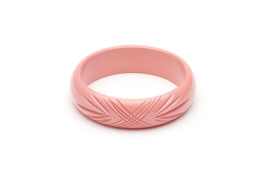 Wide Pale Pink Fakelite Bangle