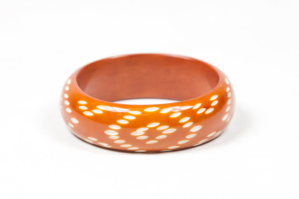 Tan Carved Bangle