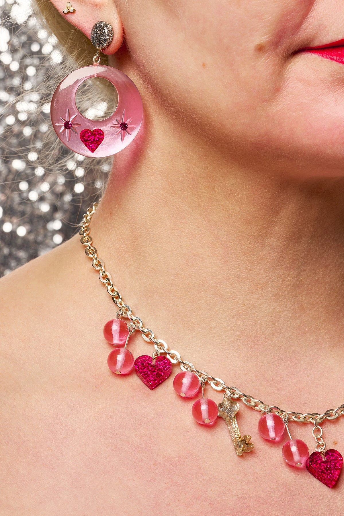 Key To My Heart Pink Necklace