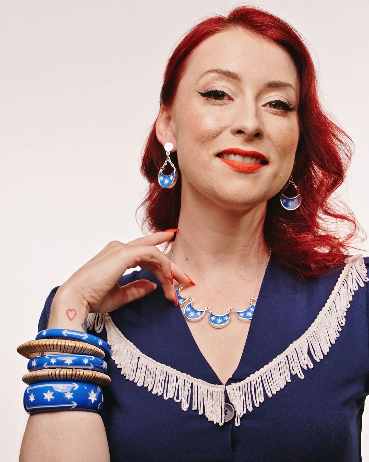 Denim Blue Earrings