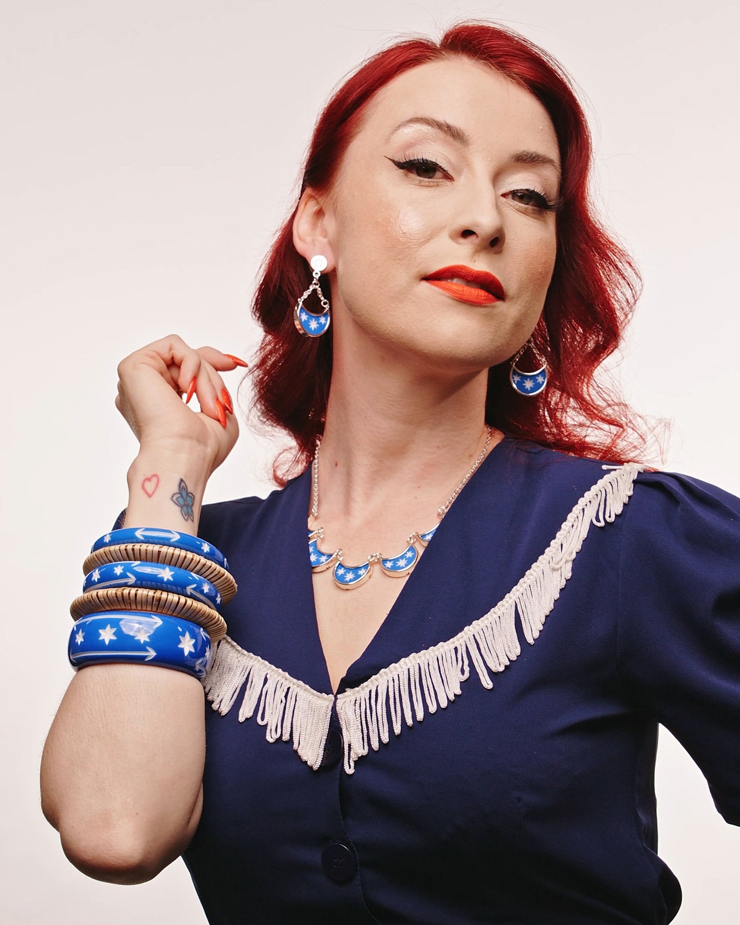 Midi Denim Blue Bangle