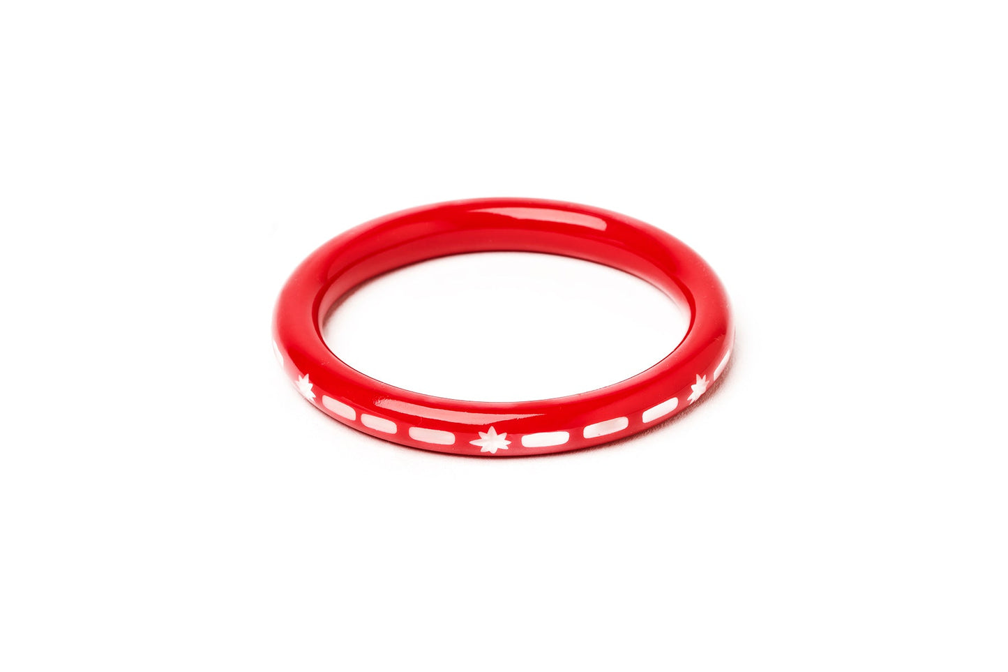 Narrow Necktie Red Bangle